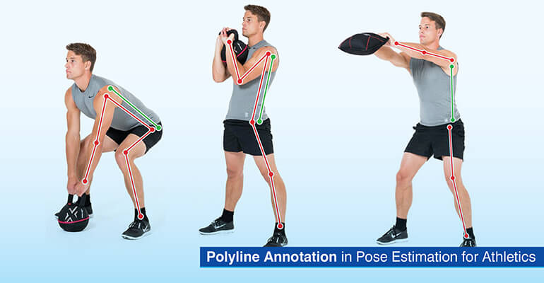 Polyline annotation in pose estimation for athletics