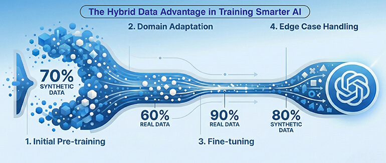 The hybrid data advantage in training smarter AI