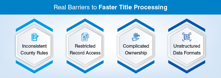 Real Barriers to Faster Title Processing