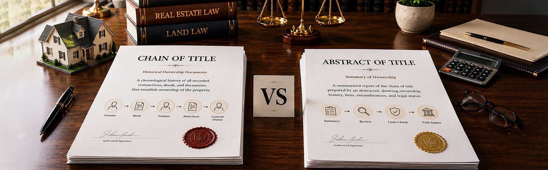 Chain of Title vs. Abstract of Title – What They Are and Why They Matter