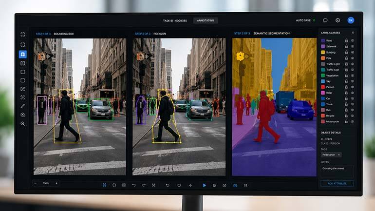 Comparison of Bounding Box Polygon and Segmentation Mask